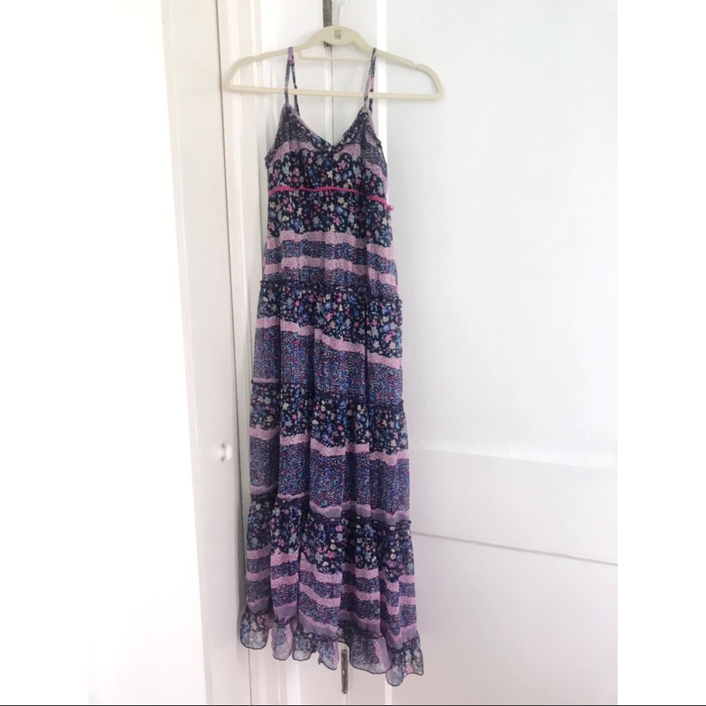Patrons of Peace floral long flowy dress size xs